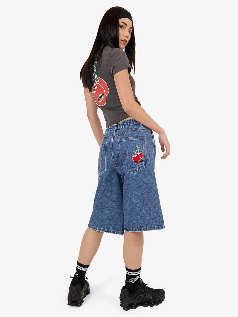WORSHIP - Glazed And Confused Big Baggy Short - SKY HIGH BLUE