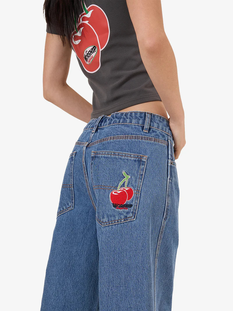 WORSHIP - Glazed And Confused Big Baggy Short - SKY HIGH BLUE