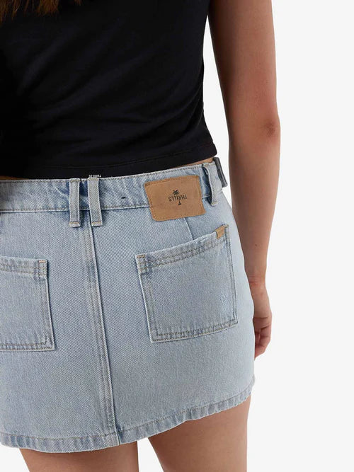 THRILLS - Wyatt Y2K Mid Rise Mini Skirt - Serenity Blue
