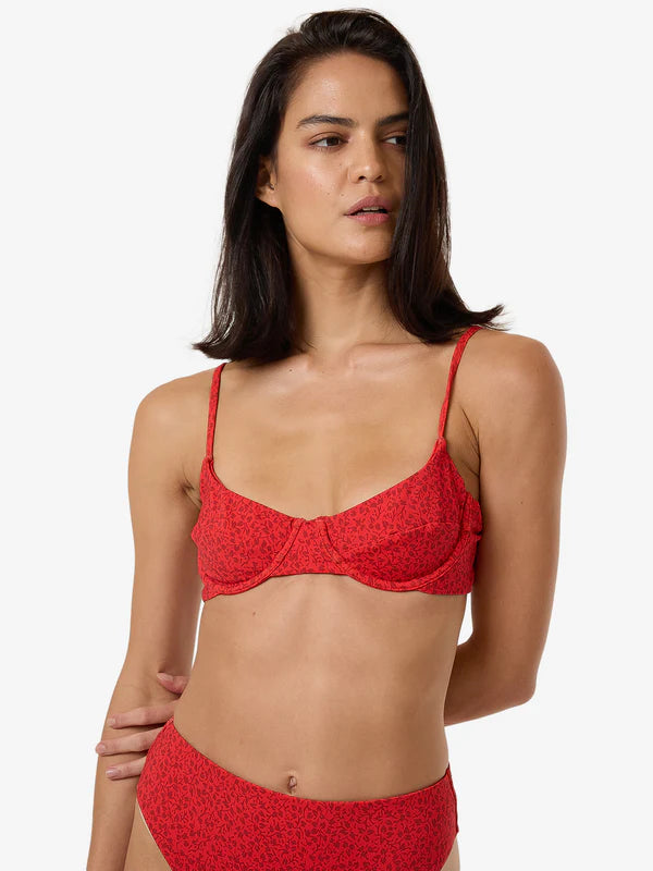THRILLS - Zinnia Underwire Bikini Top - FLAME RED