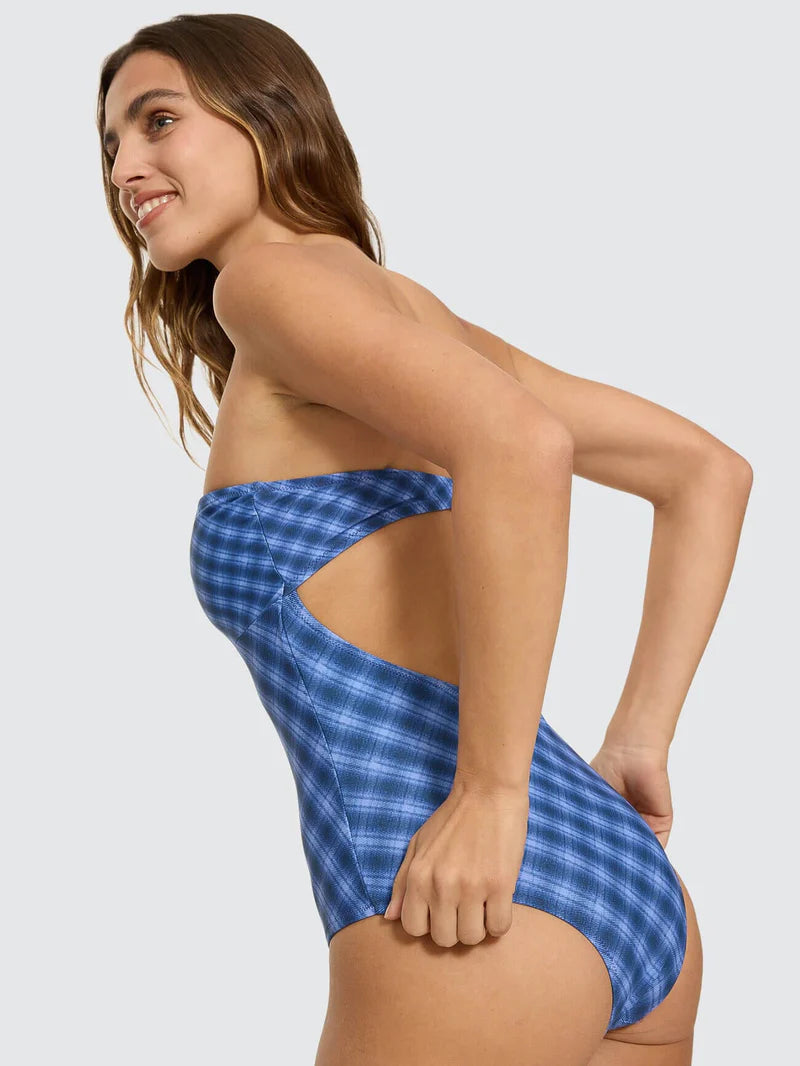 THRILLS - High Speed Check Strapless One Piece