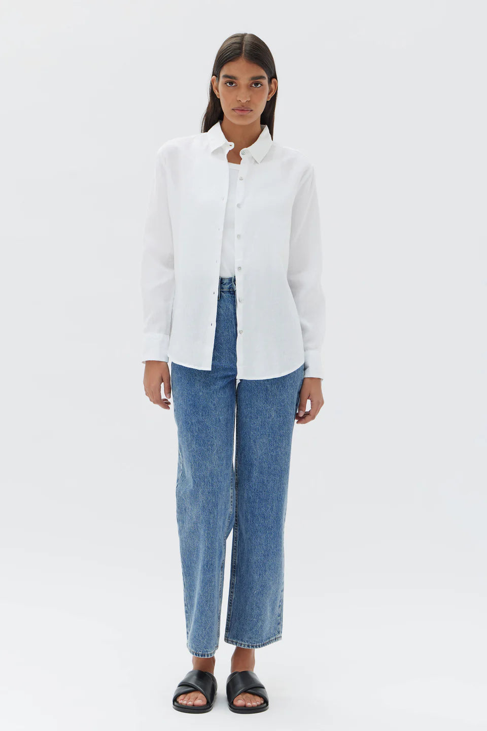 ASSEMBLY LABEL - Xander Long Sleeve Shirt - WHITE