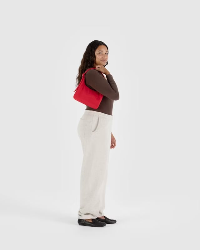 BAGGU - Mini Nylon Shoulder Bag - Candy Apple Red