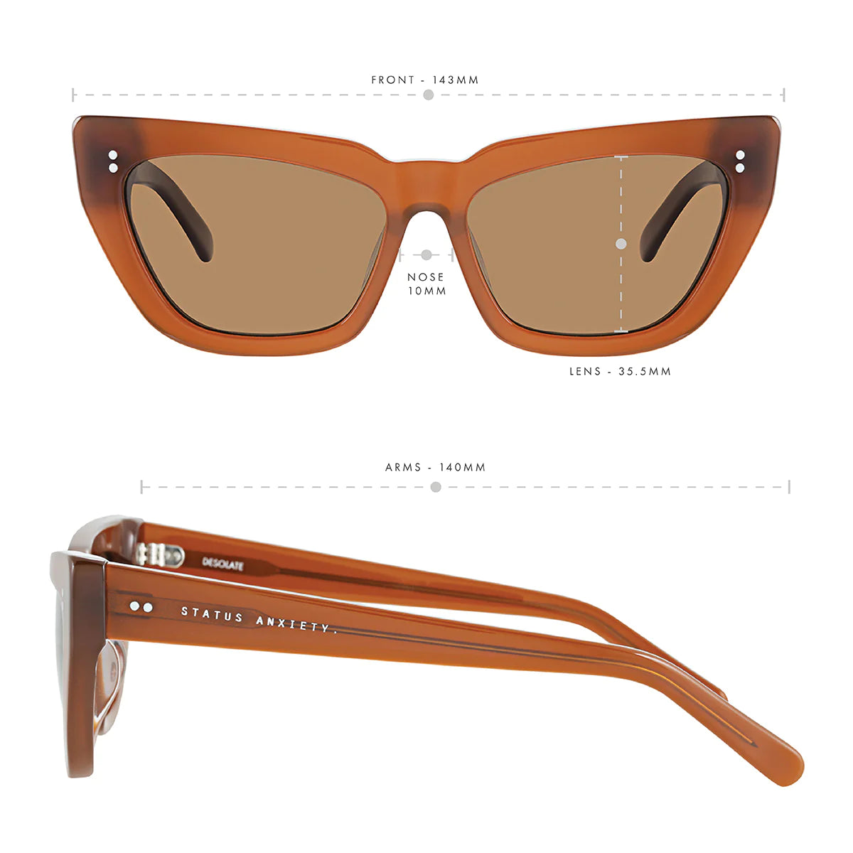 STATUS ANXIETY - Sunglasses Desolate - Brown