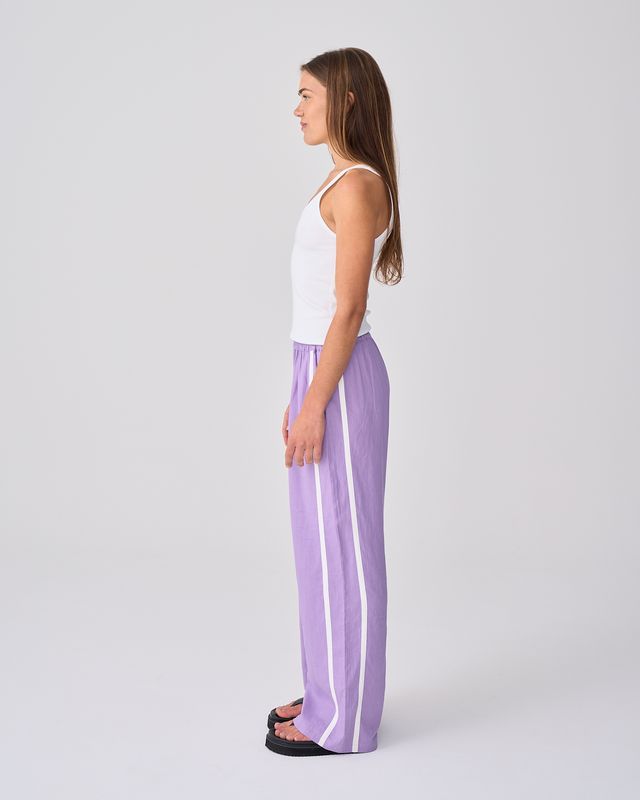 NEAR THE SEA - Linen Racer Pant - Lilac