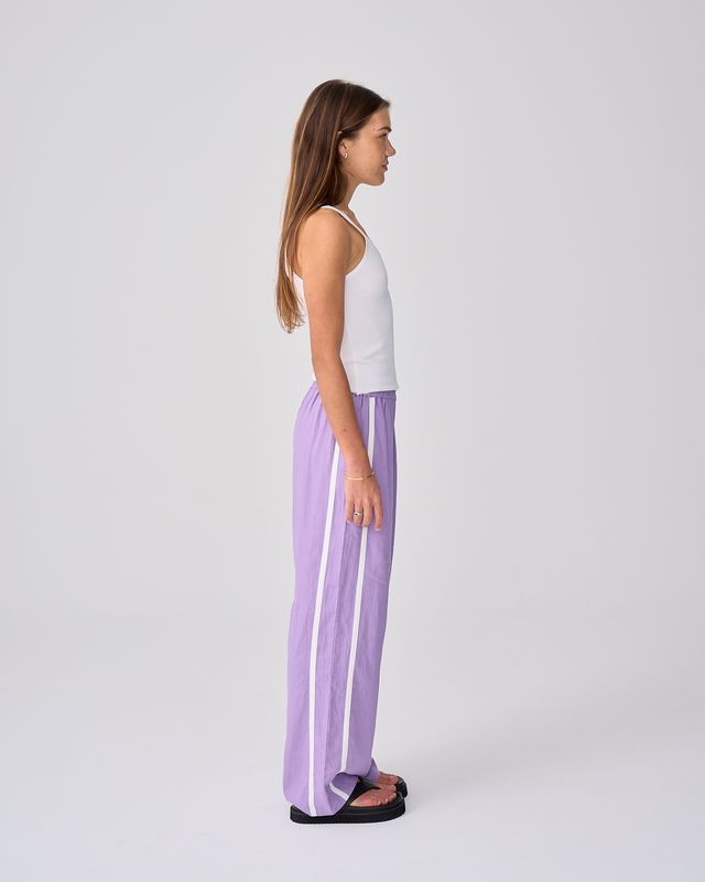 NEAR THE SEA - Linen Racer Pant - Lilac