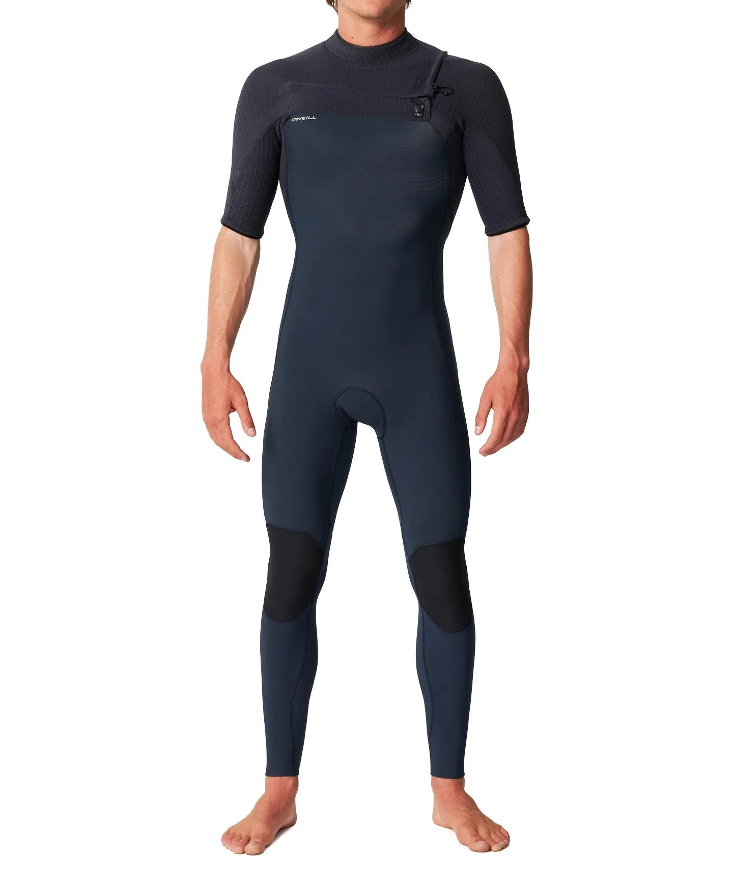 O'NEILL - HyperFreak 2mm Short Arm Steamer Chest Zip Wetsuit - Carbon/Gunmetal