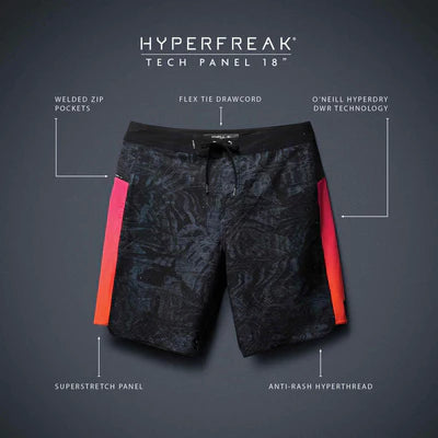 O'NEILL - HyperFreak Tech Panel 18" Boardshort - Black