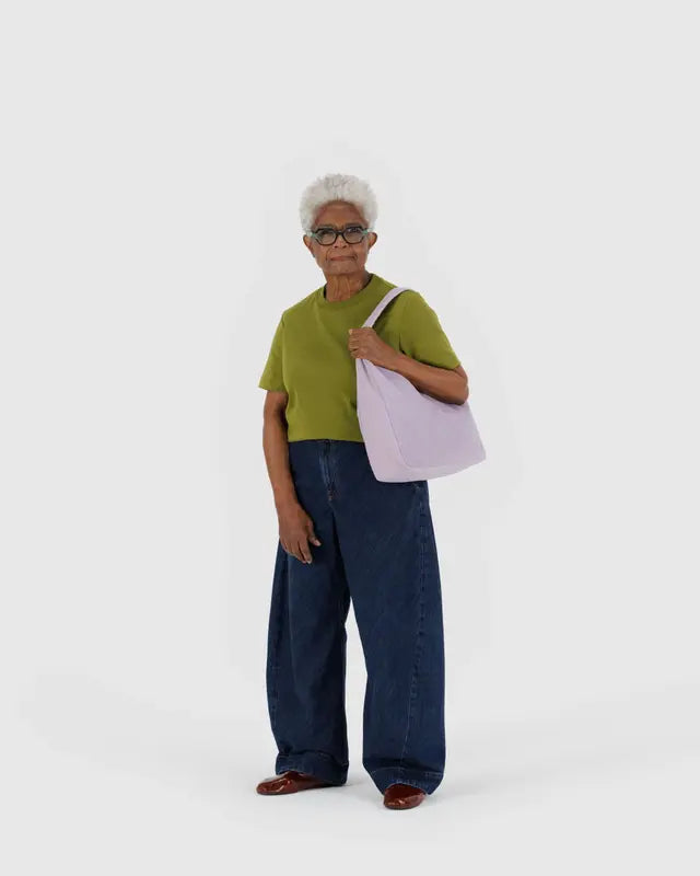 BAGGU - Large Nylon Shoulder Bag - DUSTY PINK