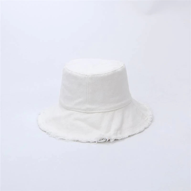 Salty Shadows - Cotton Frayed edge Bucket Hat
