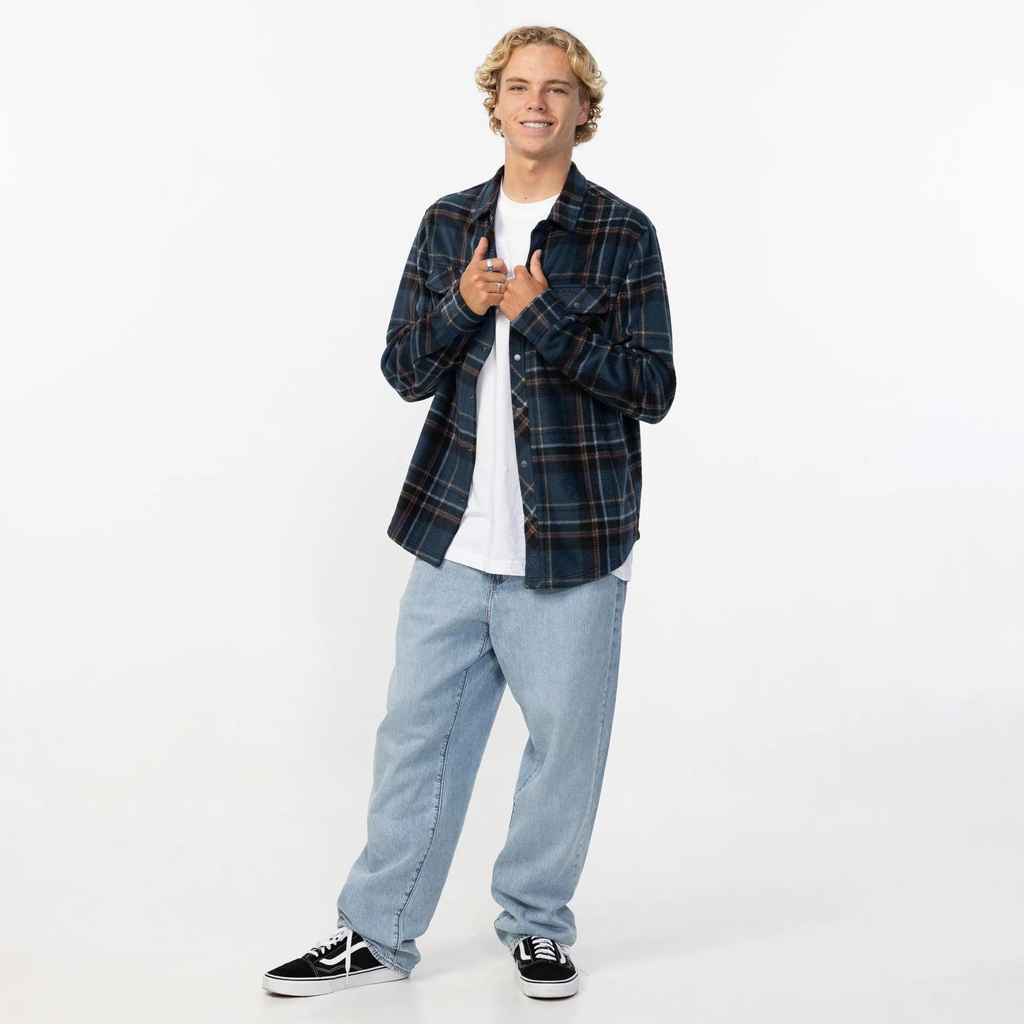 O'NEILL - Men's Glacier Plaid Superfleece - MNN MIDNIGHT NAVY