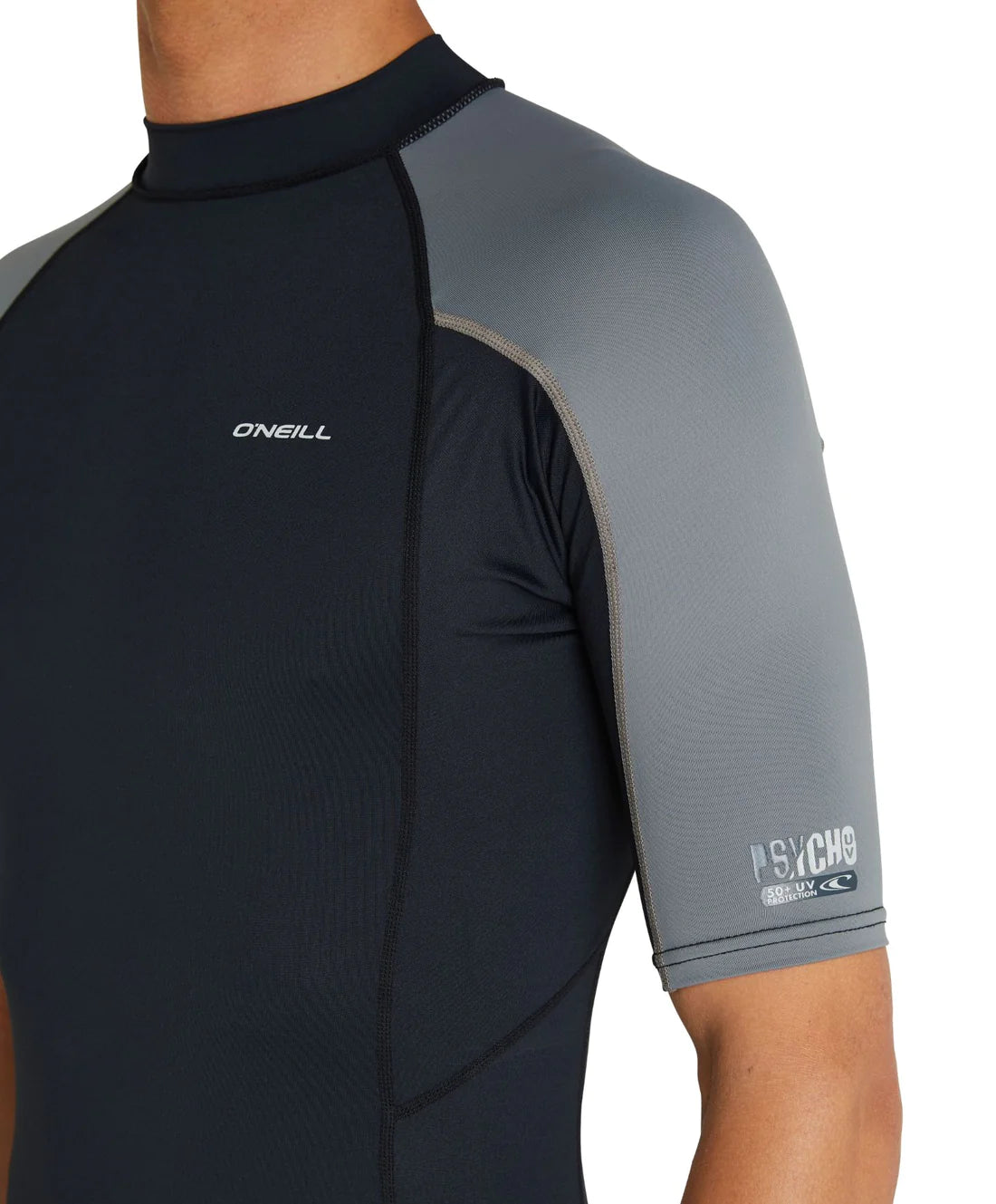 O'NEILL - Psycho UV Short Sleeve Rash Vest - Smoke