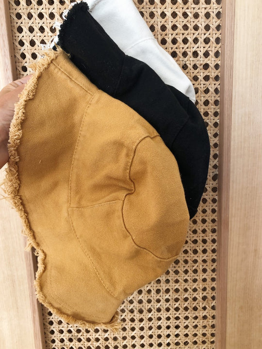 Salty Shadows - Cotton Frayed edge Bucket Hat