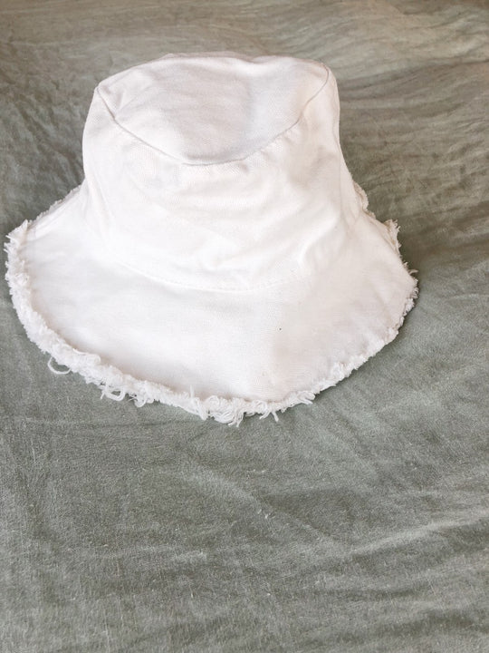 Salty Shadows - Cotton Frayed edge Bucket Hat