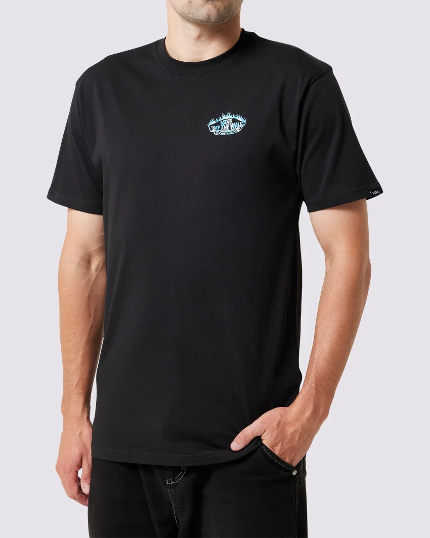 VANS - Fire Logo Tee - BLACK