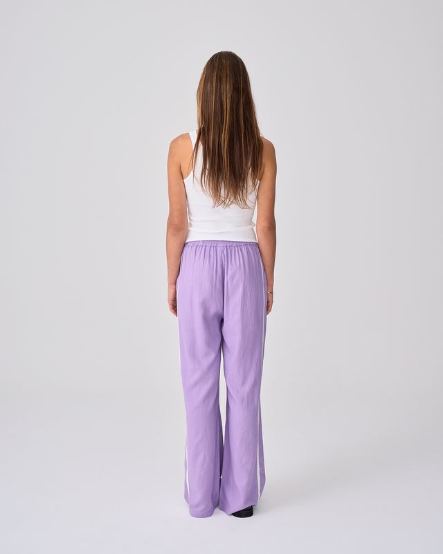 NEAR THE SEA - Linen Racer Pant - Lilac