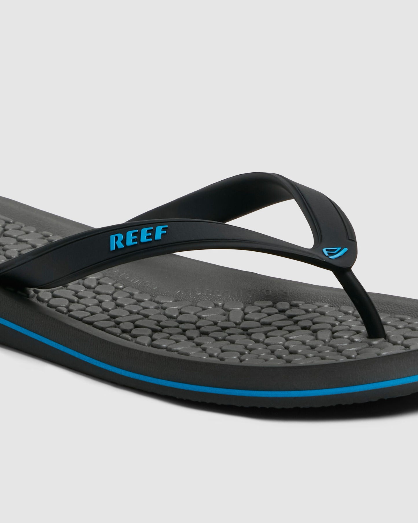 REEF - G - Land Rubber Thongs - BLACK/BLUE