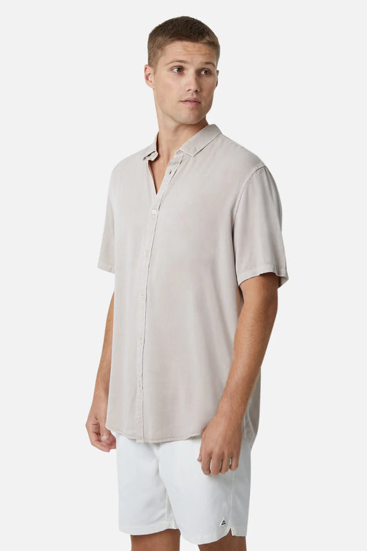 THE INDUSTRIE - THE MONELLO S/S SHIRT - OD BEIGE