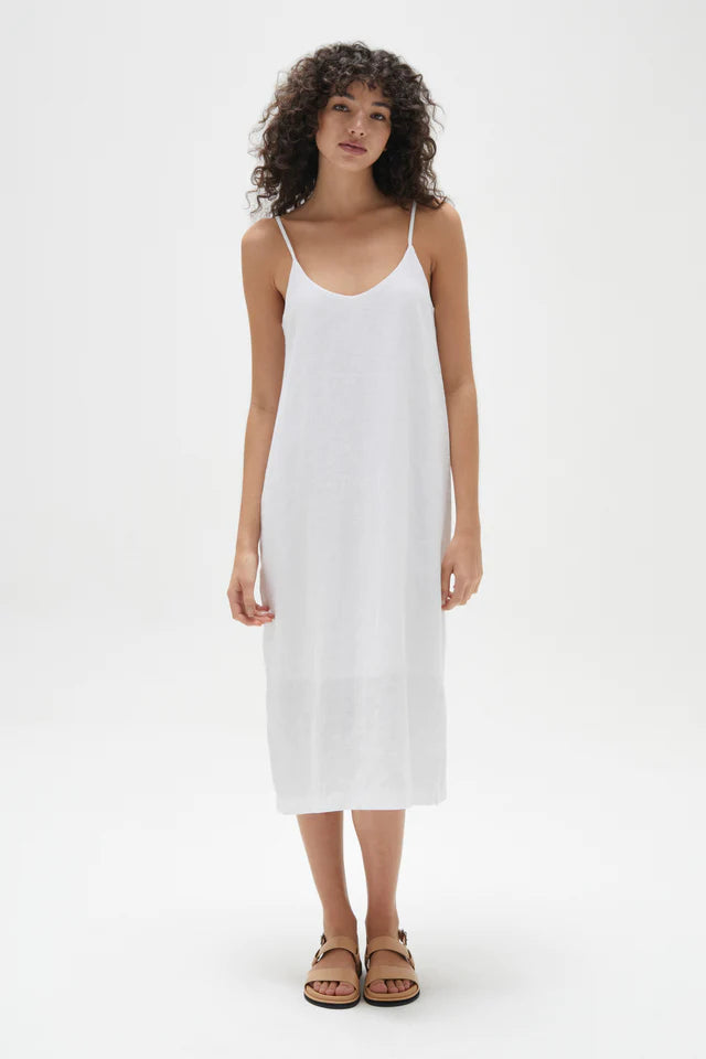 ASSEMBLY LABEL - Linen Slip Dress - White