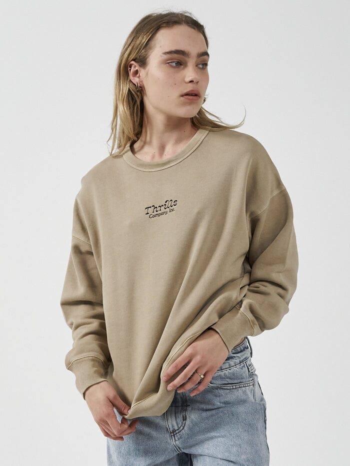 THRILLS - INTUITION SLOUCH CREW - FADED KHAKI