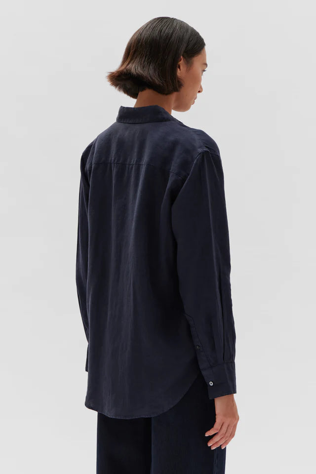 ASSEMBLY LABEL - Xander Long Sleeve  Shirt - TRUE NAVY