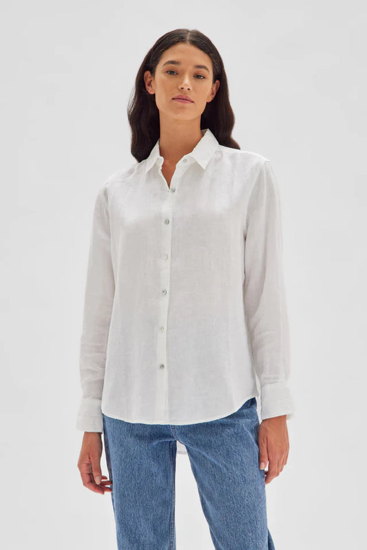 ASSEMBLY LABEL - Xander Long Sleeve  Shirt - WHITE