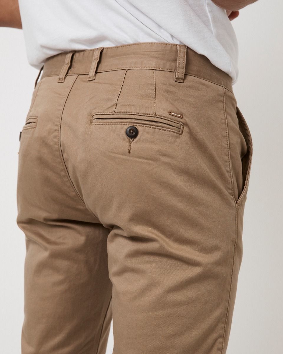 INDUSTRIE - The Regular Cuba Chino Pant - CARAMEL