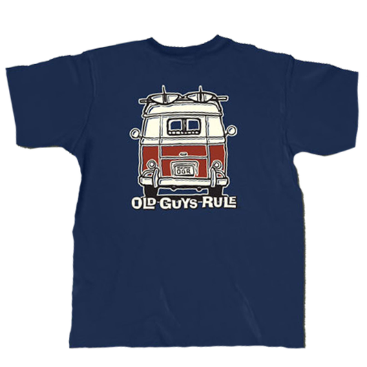 OLD GUYS RULE - Good Vibrations Tee Navy
