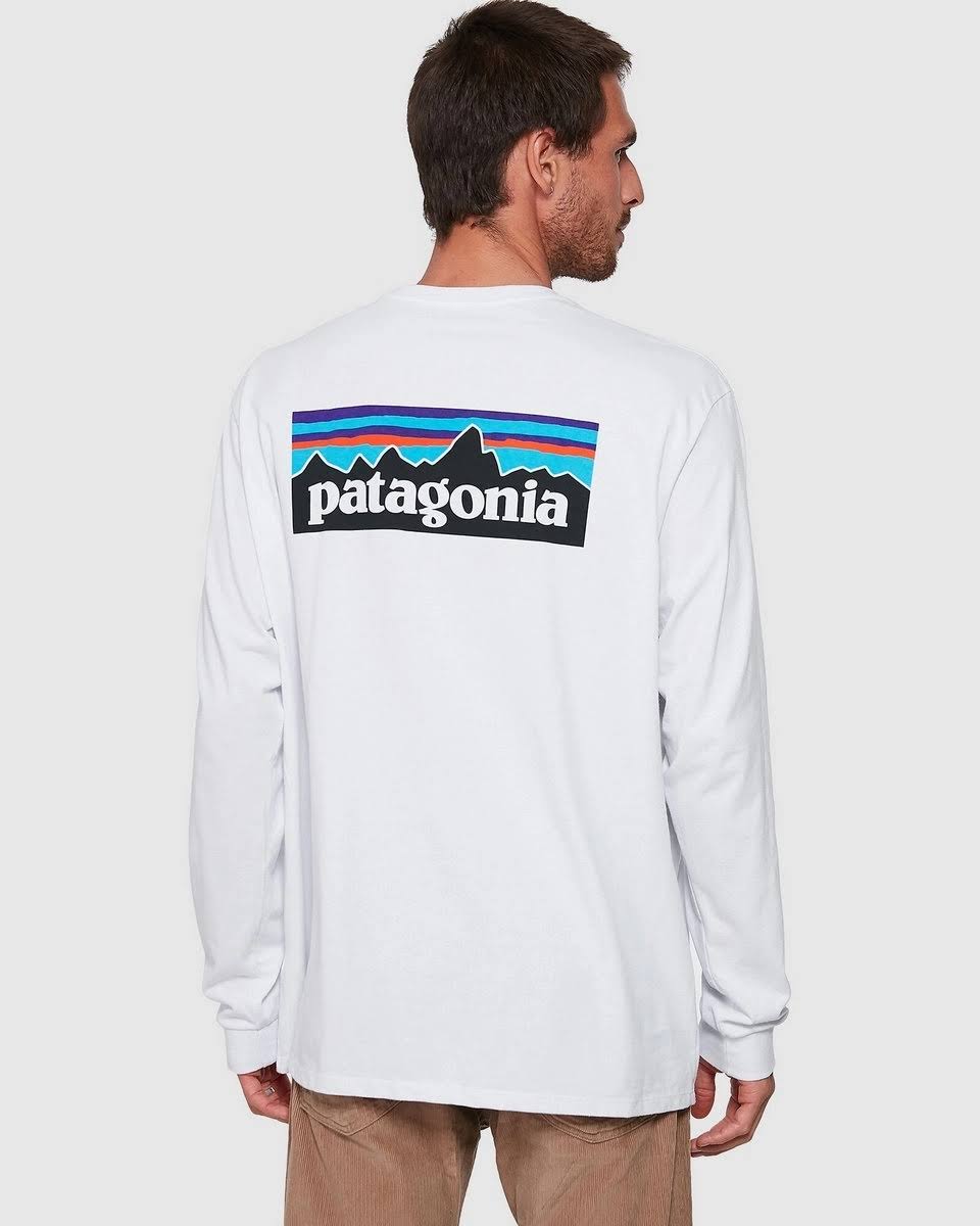 PATAGONIA - L/S P-6 Logo Responsibili Tee - White