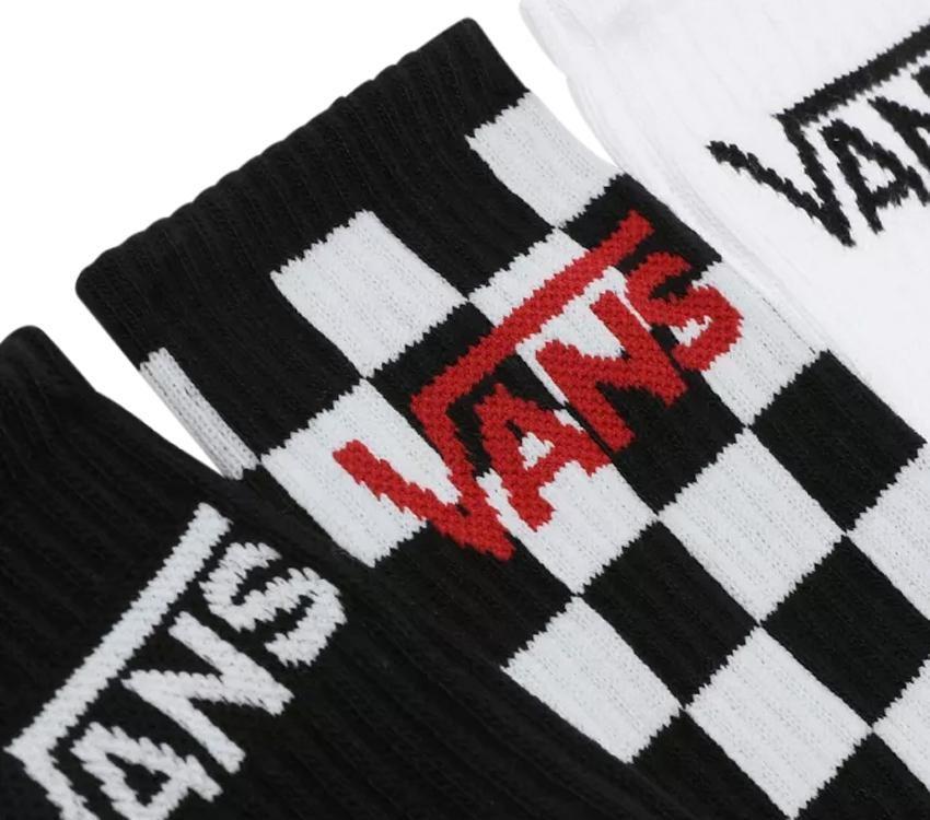VANS - Classic Crew 3PK Black/Checkerboard