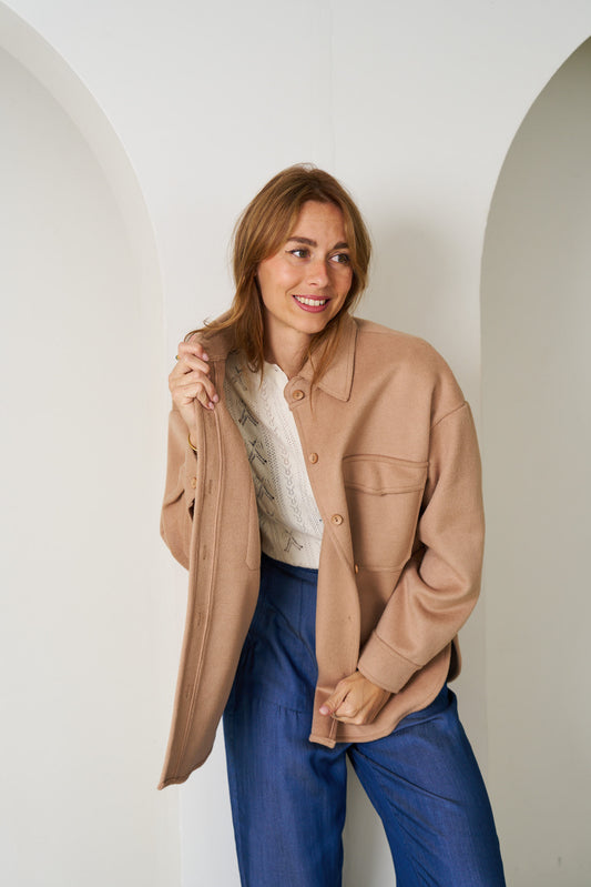 VALERIA LABEL - Jordy Shirt Jacket - TAN