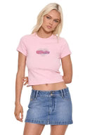 WORSHIP - Yours Truly Slim Fit Tee - PARFAIT PINK