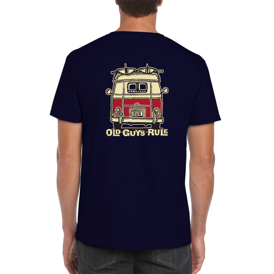 OLD GUYS RULE - Good Vibrations Tee Navy