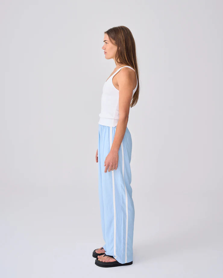 NEAR THE SEA - Linen Racer Pant - Ocean