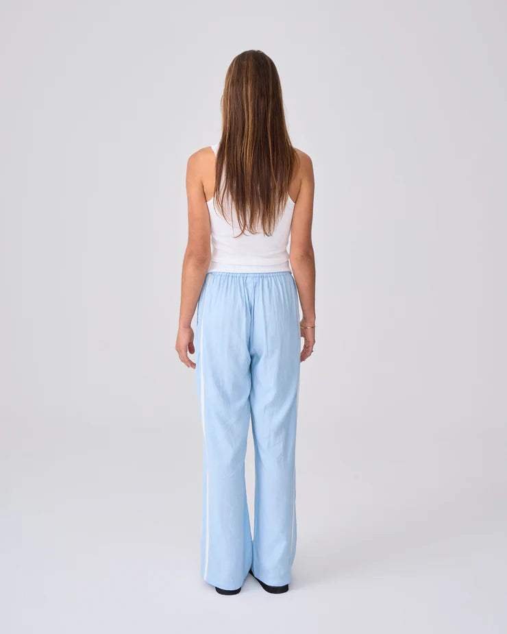 NEAR THE SEA - Linen Racer Pant - Ocean