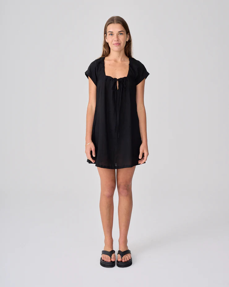 NEAR THE SEA - Cove Mini Dress - Black