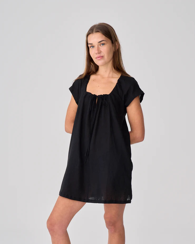 NEAR THE SEA - Cove Mini Dress - Black