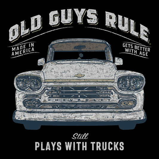 OLD GUYS RULE - Plays With Trucks - BLACK