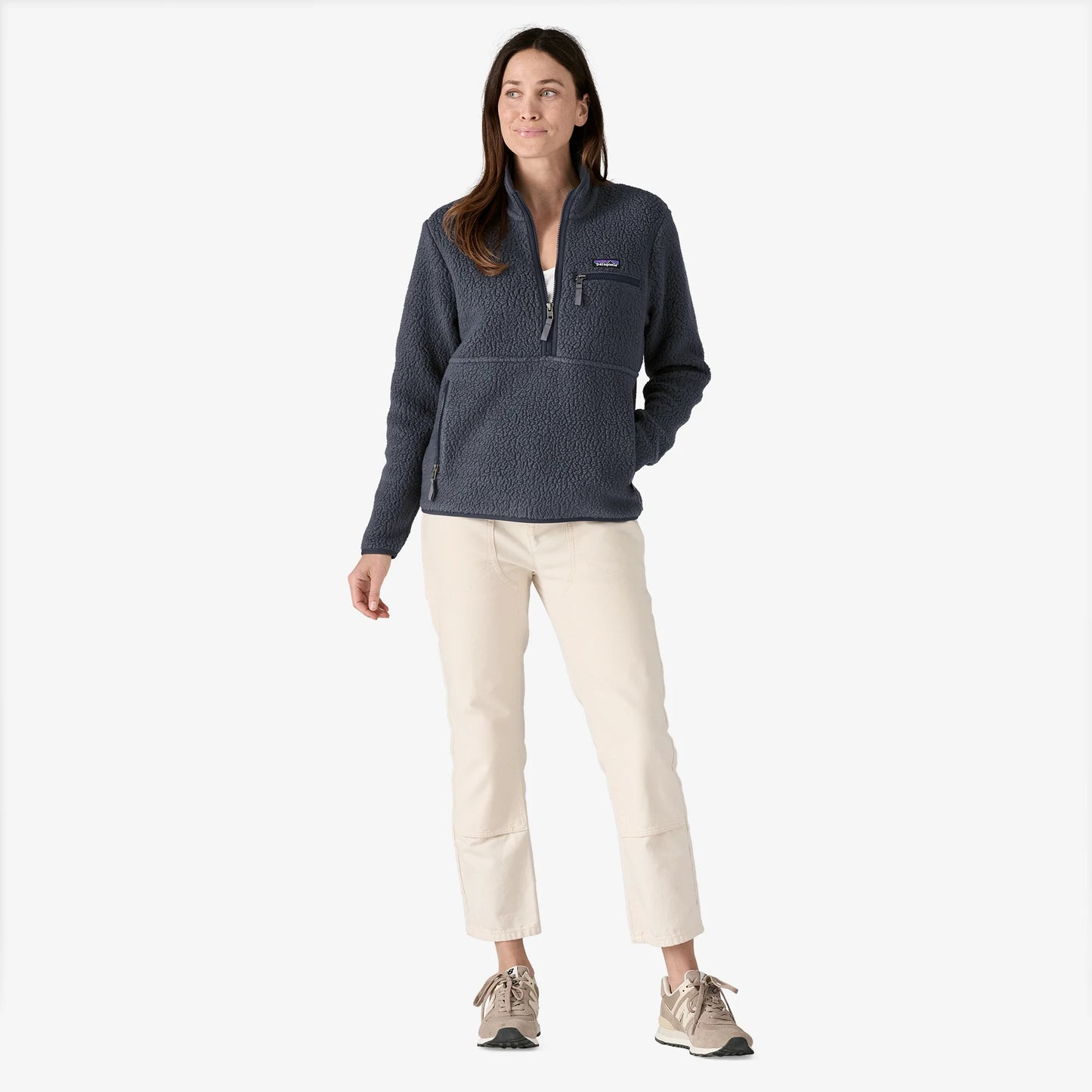PATAGONIA - Women's Retro Pile Fleece Marsupial Pullover - Smolder Blue