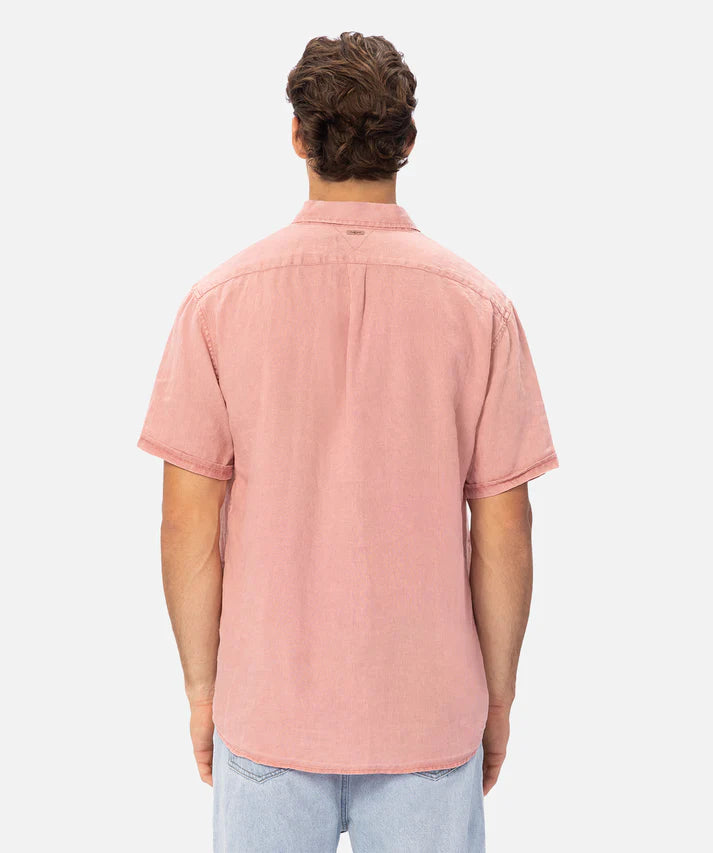 INDUSTRIE -  The Tennyson Linen S/S Shirt - Washed Rose