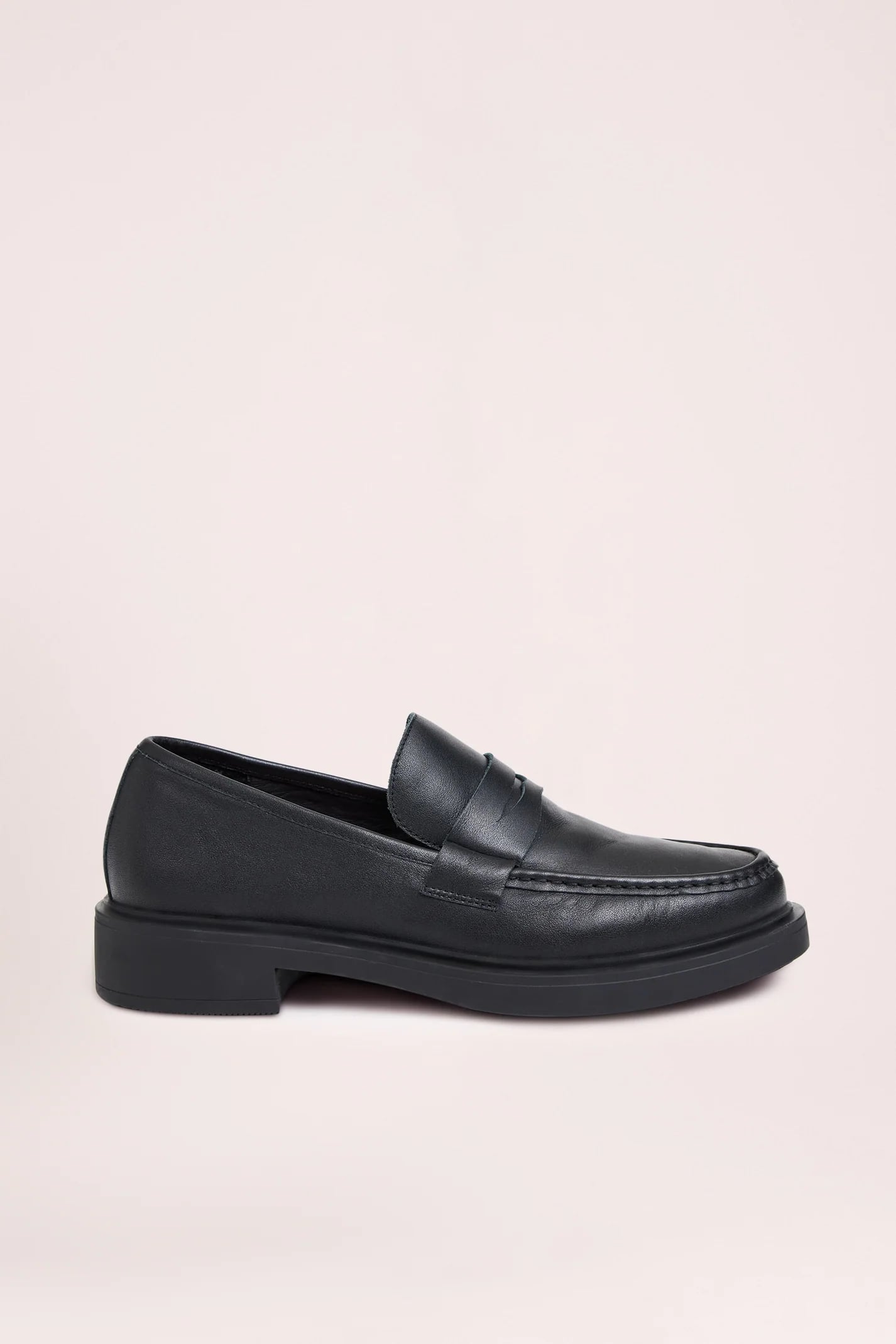 NUDE LUCY  - ALLEGRA LEATHER LOAFER - BLACK