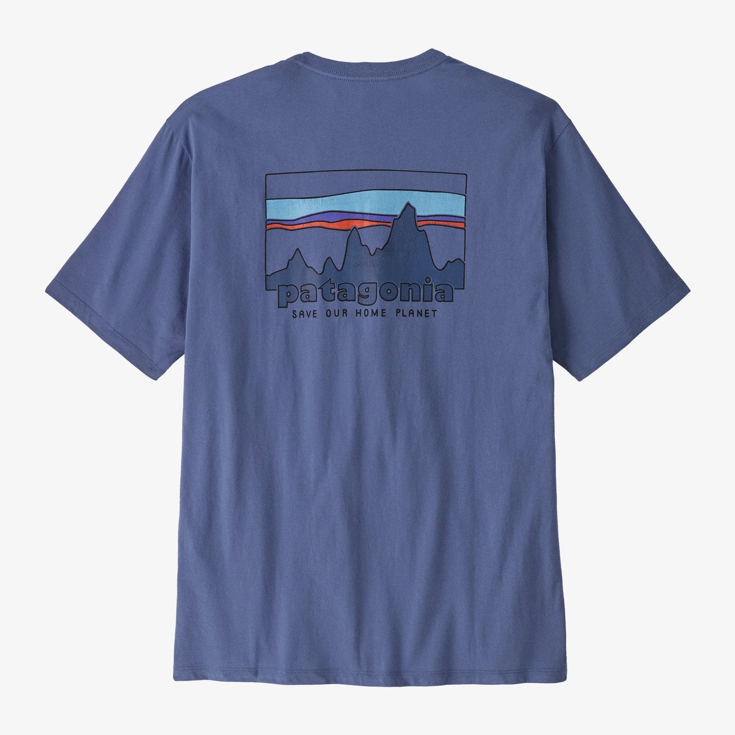 PATAGONIA - Men's '73 Skyline Organic T-Shirt - Current Blue