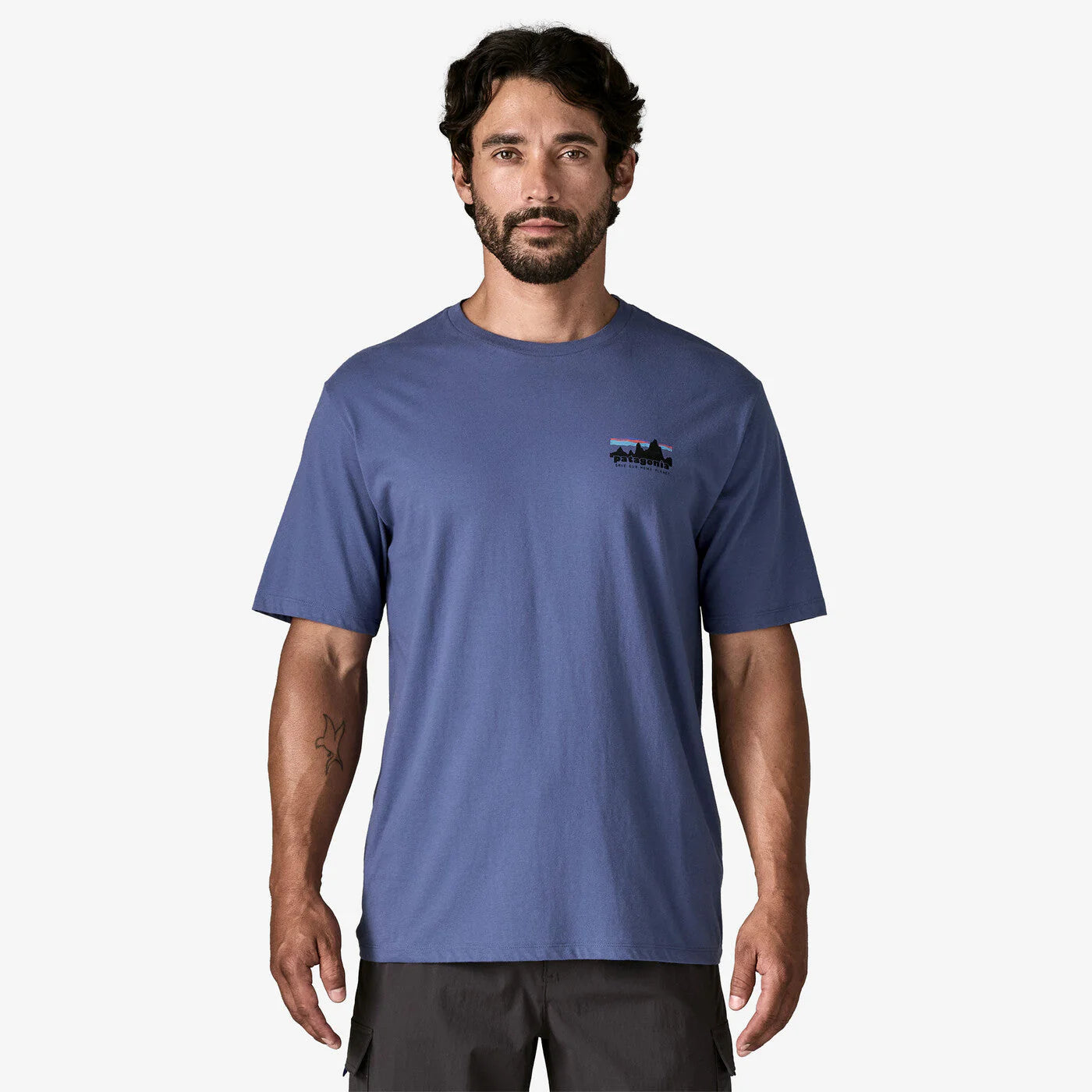 PATAGONIA - Men's '73 Skyline Organic T-Shirt - Current Blue