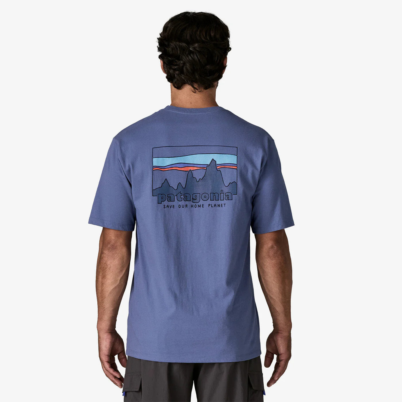 PATAGONIA - Men's '73 Skyline Organic T-Shirt - Current Blue