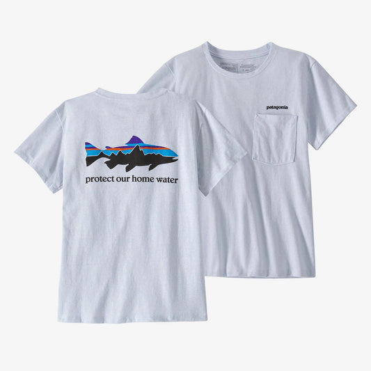 PATAGONIA - W's Home Water Trout Pocket Responsibili-Tee - White