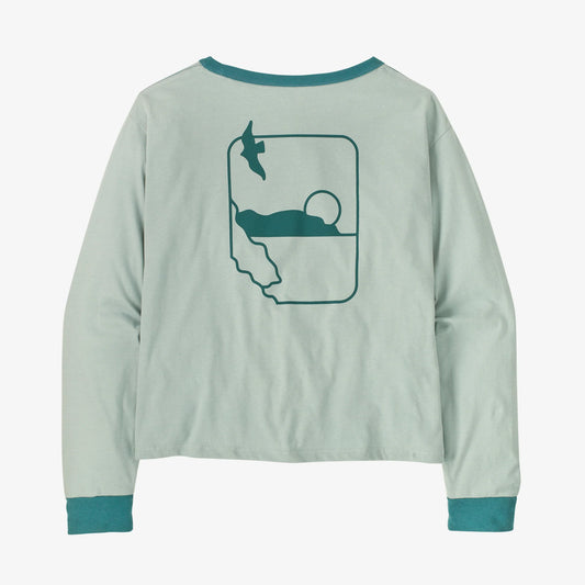 PATAGONIA - Women's Long-Sleeved Swell Drifter Easy-Cut Organic T-Shirt - THERMAL BLUE