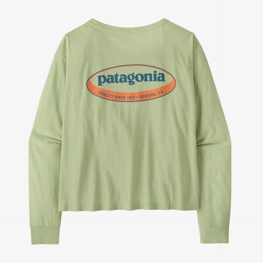 PATAGONIA - Women’s Long-Sleeved '95 Oval Logo Easy-Cut T-Shirt - Lichen Green