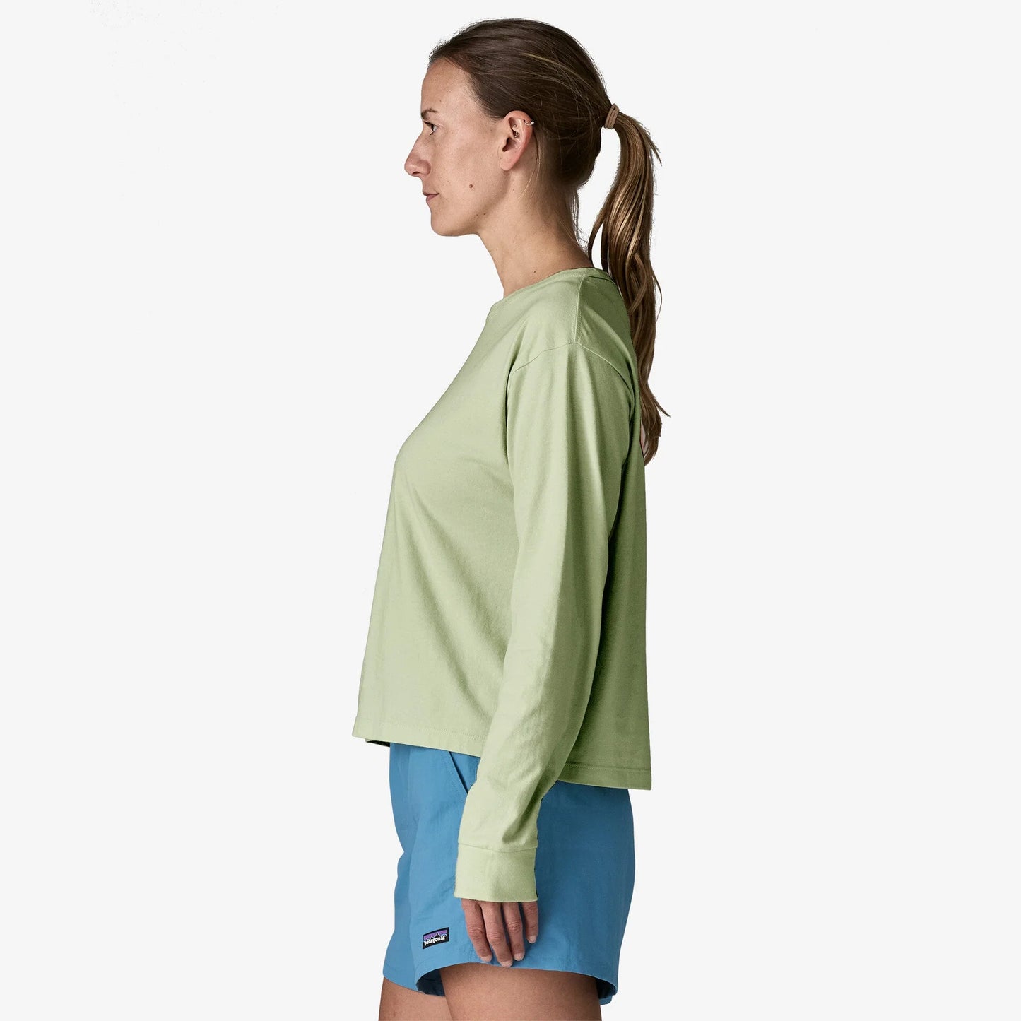 PATAGONIA - Women’s Long-Sleeved '95 Oval Logo Easy-Cut T-Shirt - Lichen Green