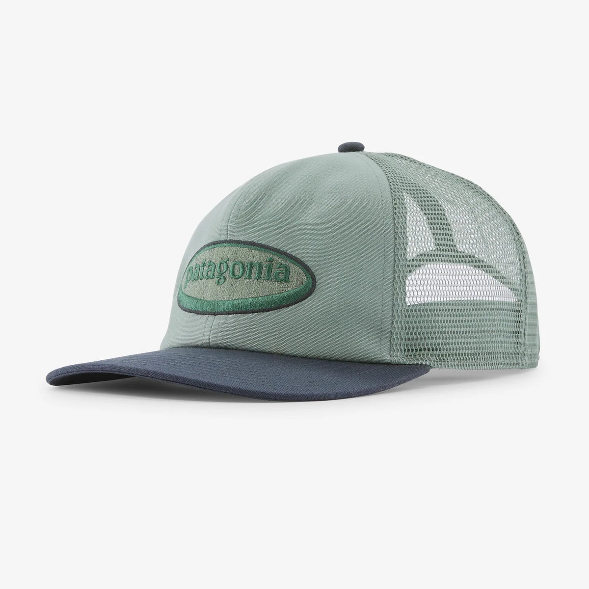 Patagonia - Relaxed Trucker Hat - 95 Oval Logo: Cover Green