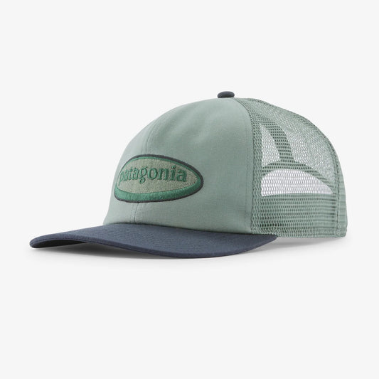 Patagonia - Relaxed Trucker Hat - 95 Oval Logo: Cover Green